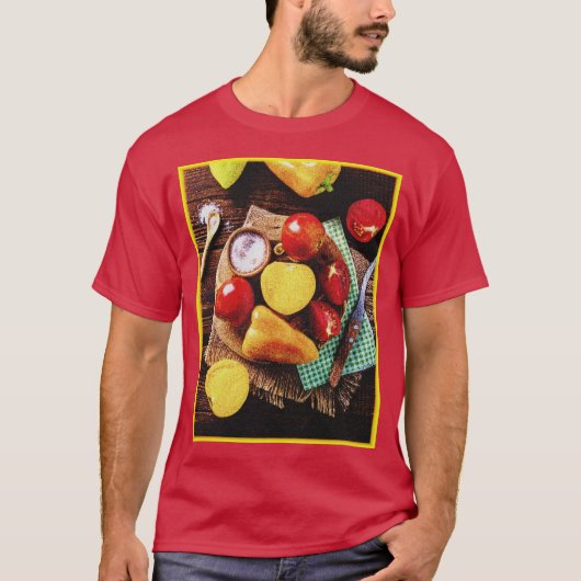 "Vegetables Homemade Salad", een foto van de Cute T-shirt (Voorkant)
