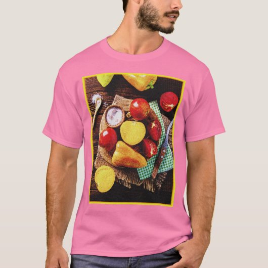"Vegetables Homemade Salad", een foto van de Cute  T-shirt (Voorkant)
