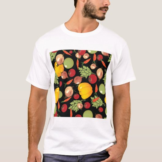 Vegetables Pattern T-Shirt (Voorkant)