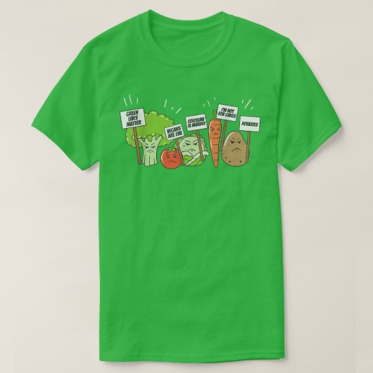 Vegetables Protesteren op basis van Plant Diet Fun T-shirt (Design voorkant)