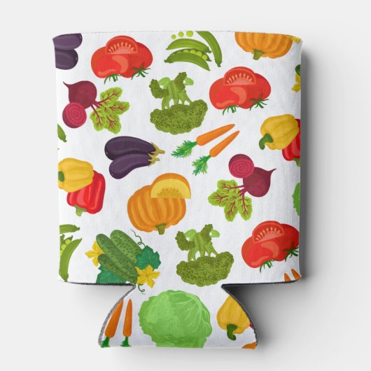 Vegetables Seamless Vegan Pattern Blikjeskoeler (Achterkant)