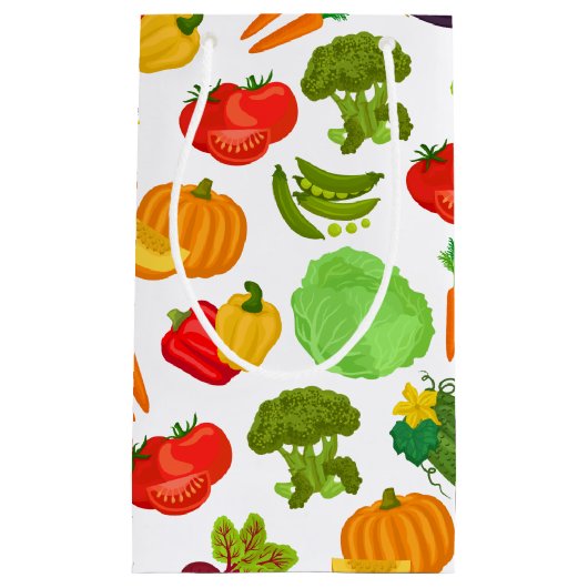Vegetables Seamless Vegan Pattern Klein Cadeauzakje (Voorkant)