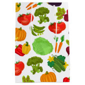 Vegetables Seamless Vegan Pattern Medium Cadeauzakje (Achterkant)