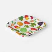 Vegetables Seamless Vegan Pattern Papieren Bordje (Gebogen)