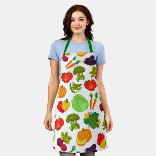 Vegetables Seamless Vegan Pattern Schort (Gedragen)