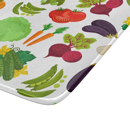 Vegetables Seamless Vegan Pattern Snijplank (Hoek)
