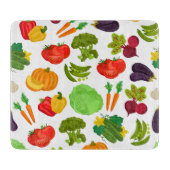 Vegetables Seamless Vegan Pattern Snijplank (Voorkant)