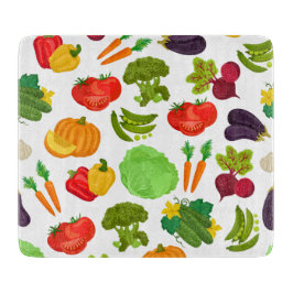Vegetables Seamless Vegan Pattern Snijplank
