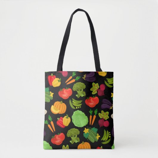 Vegetables Seamless Vegan Pattern Tote Bag (Voorkant)