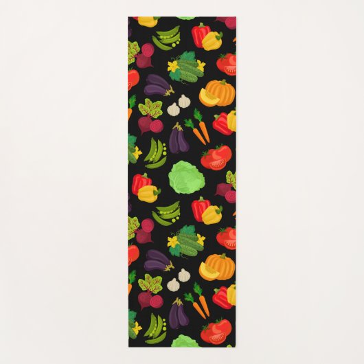 Vegetables Seamless Vegan Pattern Yogamat (Voorkant)