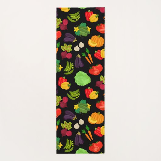 Vegetables Seamless Vegan Pattern Yogamat (Achterkant)