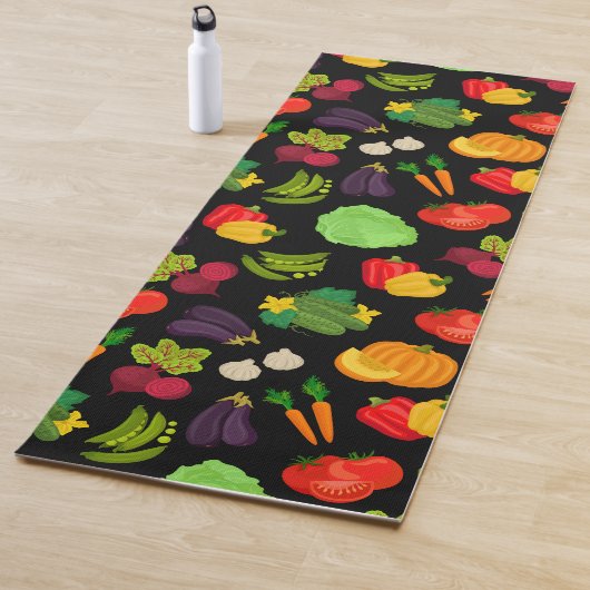 Vegetables Seamless Vegan Pattern Yogamat (In situ)