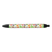 Vegetables Seamless Vegan Pattern Zwarte Inkt Pen (Voorkant)