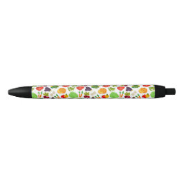Vegetables Seamless Vegan Pattern Zwarte Inkt Pen