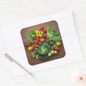 Vegetables Square Sticker (Envelop)