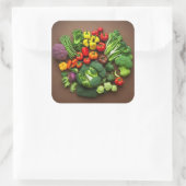 Vegetables Square Sticker (Tas)