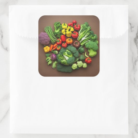 Vegetables Square Sticker (Tas)