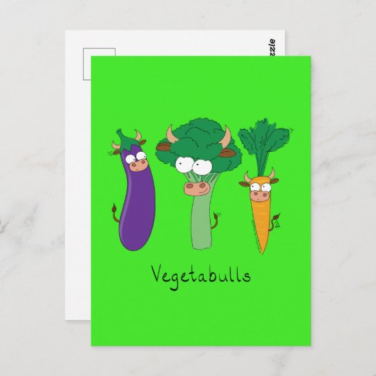 Vegetabulls Vegetable Bulls Funny Briefkaart (Voorkant / Achterkant)