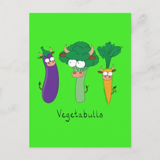 Vegetabulls Vegetable Bulls Funny Briefkaart (Voorkant)