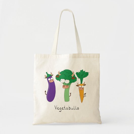 Vegetabulls Vegetable Bulls Funny Canvas tas (Voorkant)