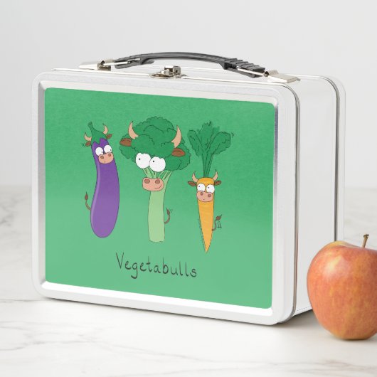 Vegetabulls Vegetable Bulls Funny Lunch Box (In situ)