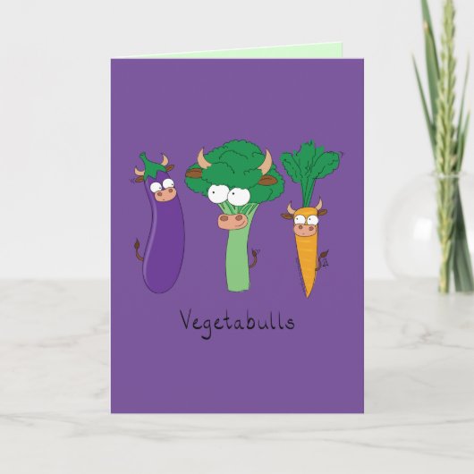 VegetaBULLS Vegetable Bulls Funny Wenskaart Kaart (Voorkant)