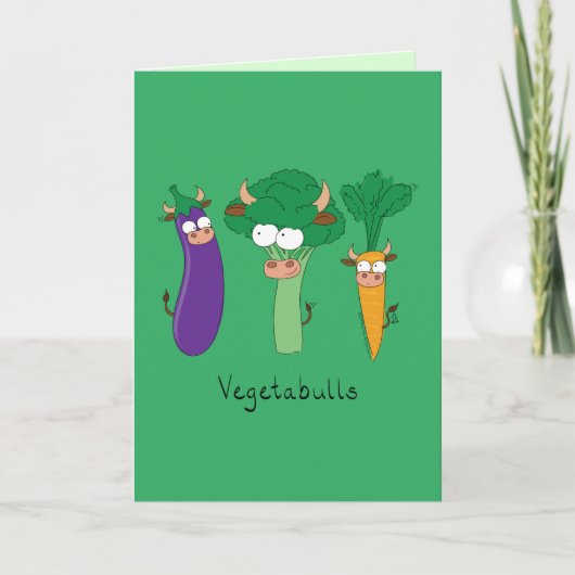 VegetaBULLS Vegetable Bulls Funny Wenskaart Kaart (Voorkant)