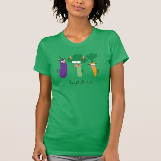 Vegetabulls Vegetable Bulls Funny Women's T-shirt (Voorkant)