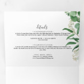  Vegetación de eucalipto| Boda de hoja verde Drieluik Kaart (Binnenzijde eerst)