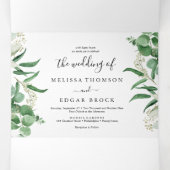  Vegetación de eucalipto| Boda de hoja verde Drieluik Kaart (Binnenkant midden)