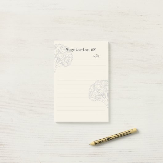 Vegetarian AF-blocnote Post-it® Notes (Op bureau)