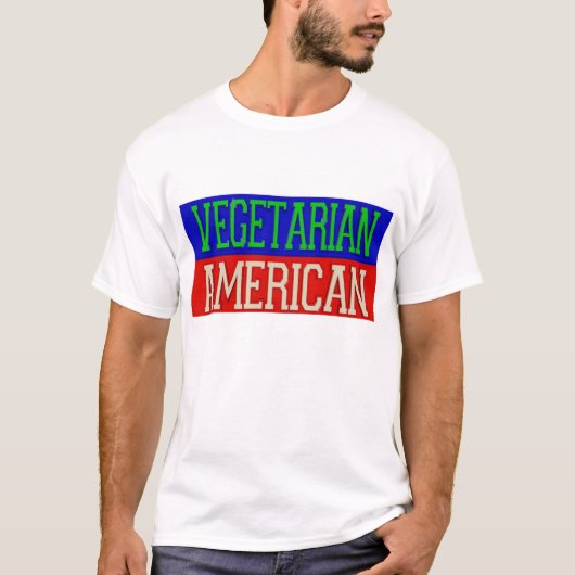 Vegetarian American T-Shirt (Voorkant)