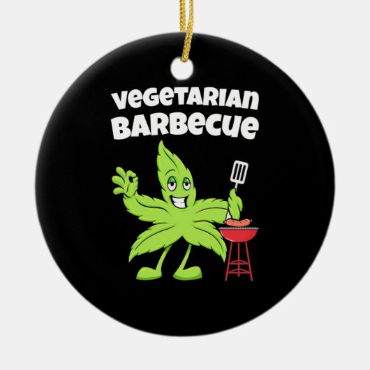 Vegetarian Barbecue Keramisch Ornament (Voorkant)