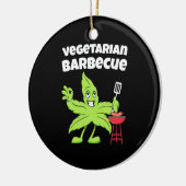 Vegetarian Barbecue Keramisch Ornament (Links)