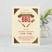 Vegetarian BBQ Invitation Kaart (Staand voorkant)