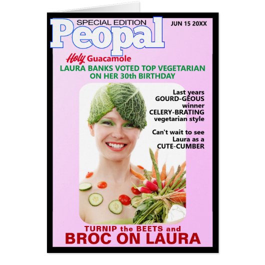 Vegetarian Birthday Puns Peopal - Parody People (Voorkant)