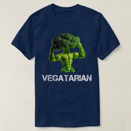 Vegetarian Broccoli Bodybuilder Clean Eating Weigh T-shirt (Design voorkant)