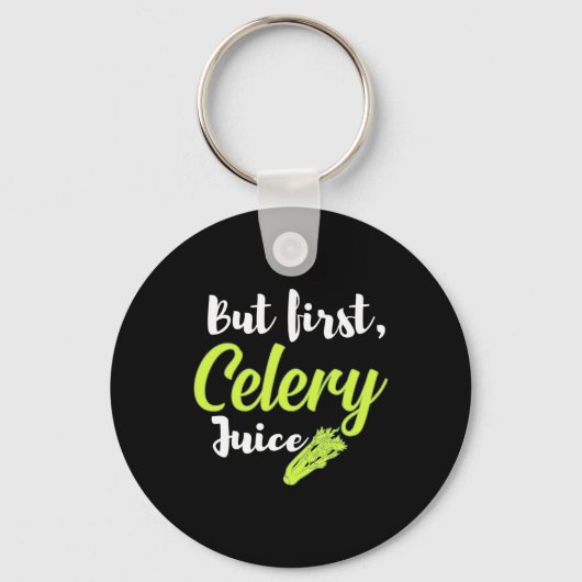 Vegetarian but first Celery Juice Sleutelhanger (Voorkant)