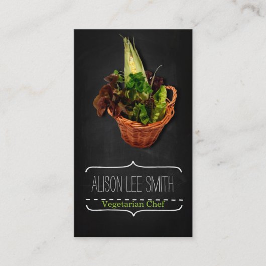 Vegetarian Chef / Catering / cook service Visitekaartje (Voorkant)