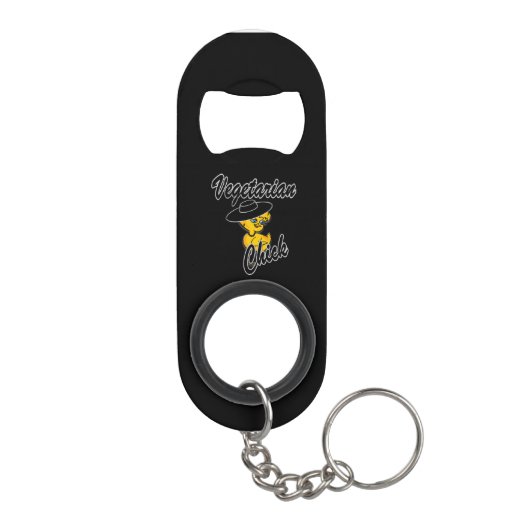 Vegetarian Chick #4 Sleutelhanger Flessenopener (Achterkant)