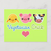 Vegetarian Chick Briefkaart (Voorkant)