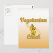 Vegetarian Chick Briefkaart (Voorkant / Achterkant)