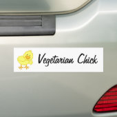 Vegetarian Chick Bumpersticker (Op auto)