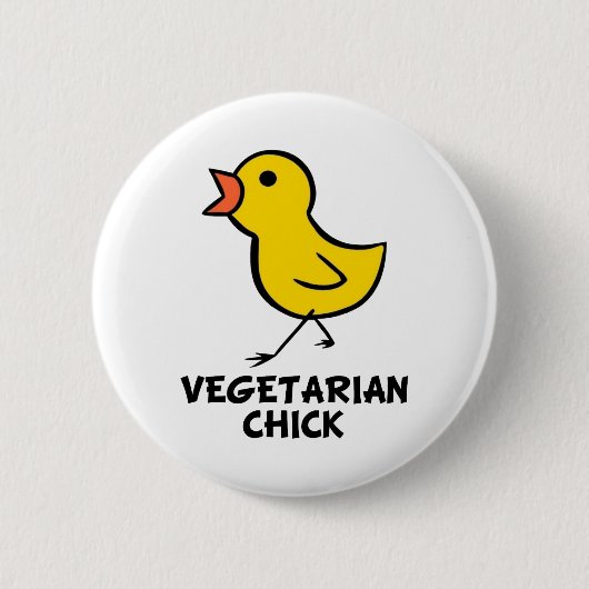 Vegetarian Chick Button (Voorkant)