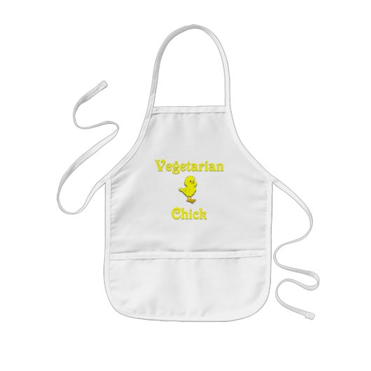 Vegetarian Chick Kinder Schort (Voorkant)