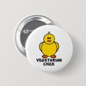 Vegetarian Chick Ronde Button 5,7 Cm (Voorkant /achterkant)