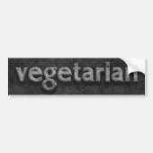 Vegetarian Chiseled Stone Bumpersticker (Voorkant)