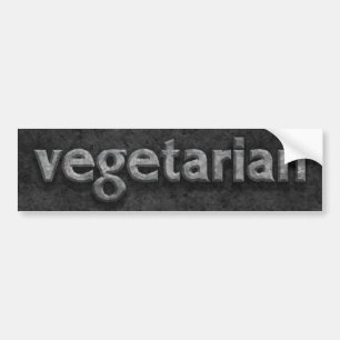 Vegetarian Chiseled Stone Bumpersticker