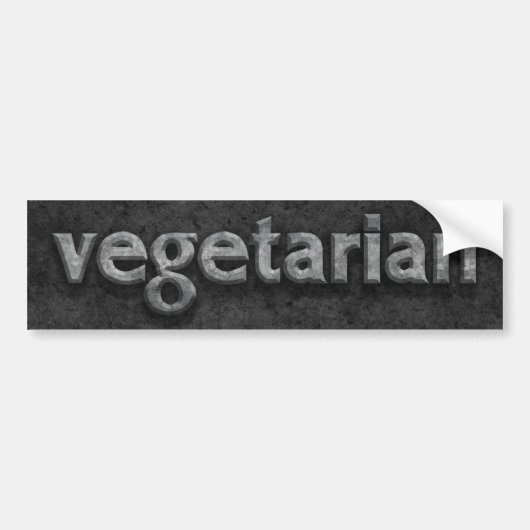 Vegetarian Chiseled Stone Bumpersticker (Voorkant)