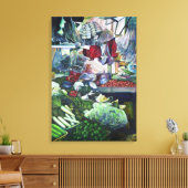 Vegetarian Club komt hier dinsdag bijeen Canvas Afdruk (Insitu (Woonkamer))